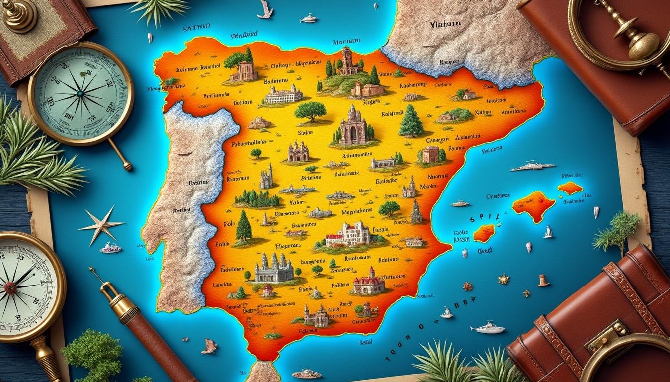 découvrez notre carte interactive des villes d’espagne et préparez votre exploration pour 2025. guide complet pour voyageurs avec infos pratiques, conseils et points d’intérêt dans chaque région espagnole.