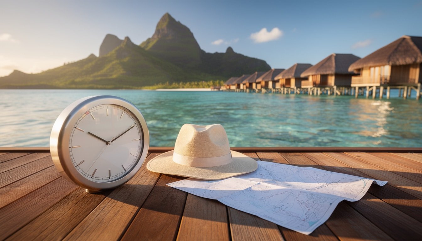 découvrez l'heure exacte à bora bora, son fuseau horaire, le décalage horaire avec votre pays, et nos conseils pratiques pour organiser parfaitement votre voyage.